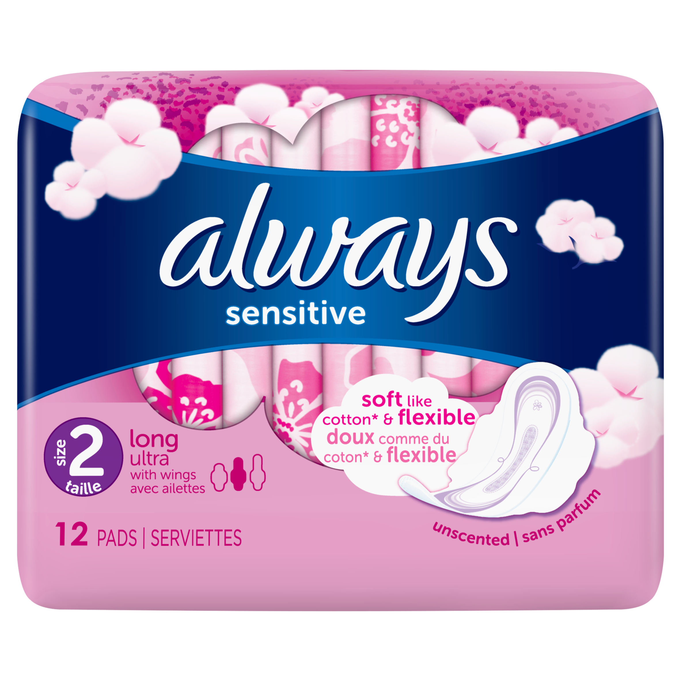 Always Ultra Sensitive Long (Maat 2) Maandverband Vleugels 12 Stuks
