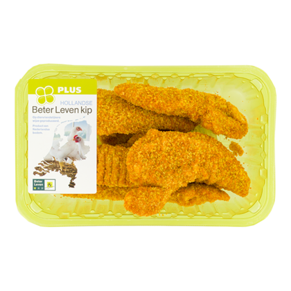Huismerk Kipfilethaasjes gepaneerd