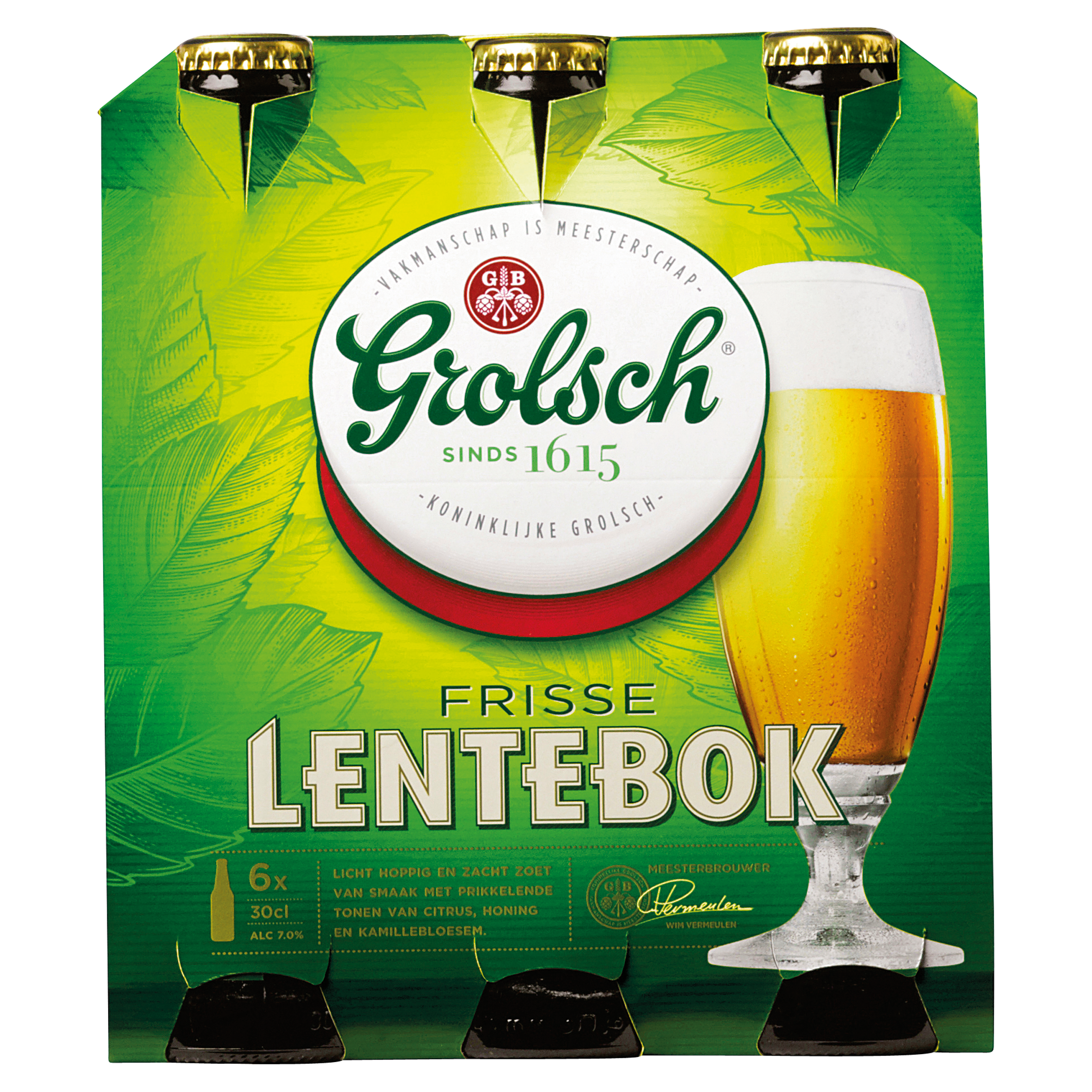 Grolsch Frisse Lentebok Flessen 6 x 30 cl