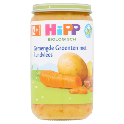 HiPP Biologisch Gemengde Groenten met Rundvlees 12+ Maanden 250 g