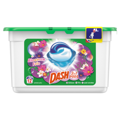 Dash 3in1 Pods 12x Met Frisse Kleur Bloemen