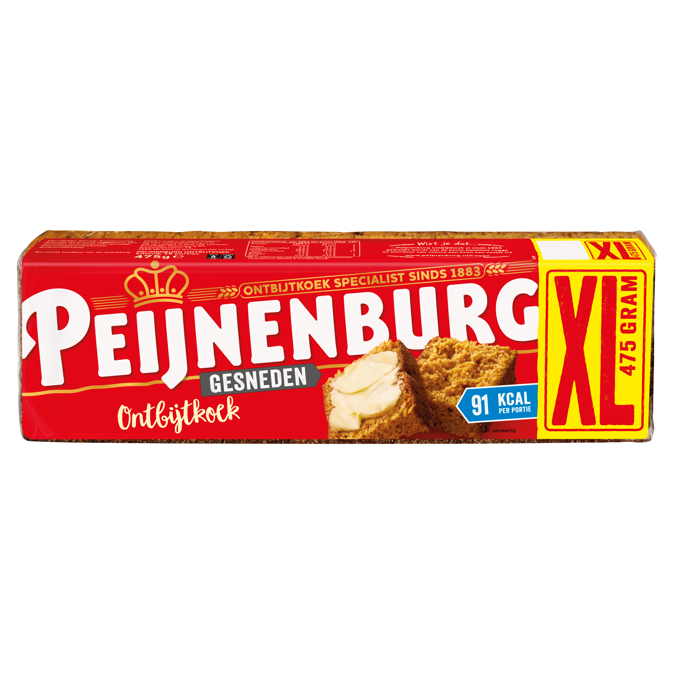 Peijnenburg Gesneden Ontbijtkoek XL 485 g