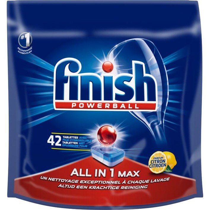 Finish All in 1 max vaatwastabletten citroen