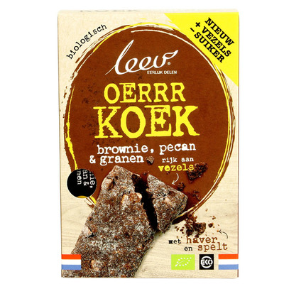 Leev Bio oerrrkoek brownie, pecan & granen