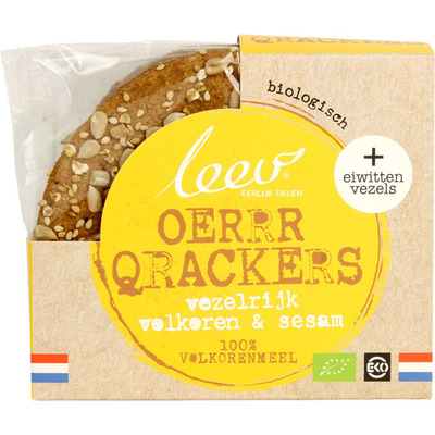 Leev Bio oerrr qrackers volkoren & sesam
