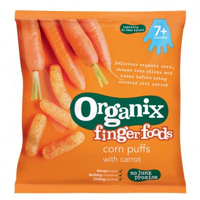 Organix Maïs knabbels met wortel 7+m