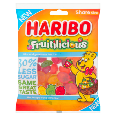 Haribo Fruitlicious minder suiker