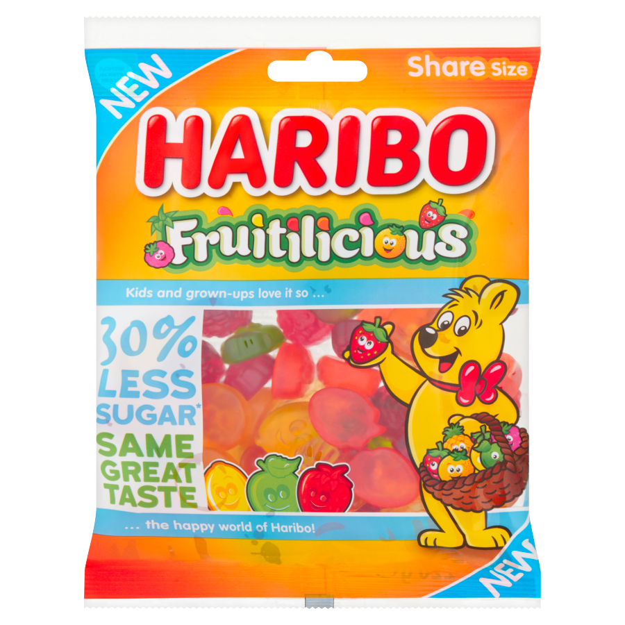 Haribo Fruitlicious minder suiker