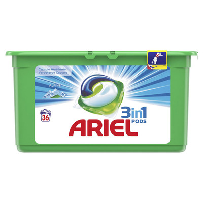 Ariel 3in1 pods alpine wasmiddelcapsules