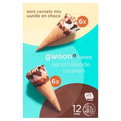 Huismerk Mini cornets vanille en choco