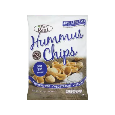 Eat Real Hummus Chips Sea Salt Flavour