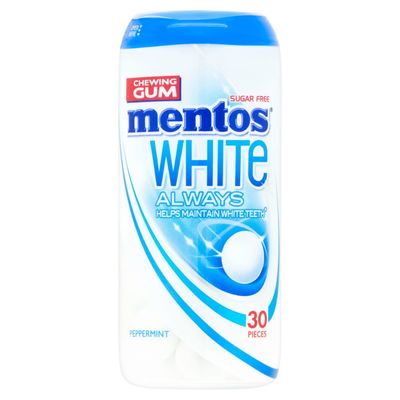 Mentos Gum White Always Peppermint 30p