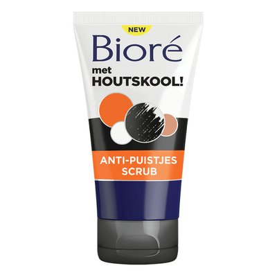 Bioré Anti- puistjes scrub houtskool