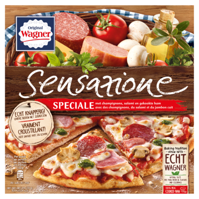 Original Wagner Sensazione Speciale met Champignons, Salami en Gekookte Ham 360 g
