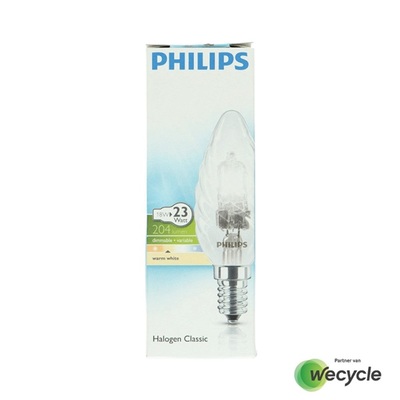 Philips Halogen Classic gedraaide kaarslamp E14/18W (23W)