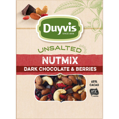 Duyvis Unsalted dark chocolate red fruit