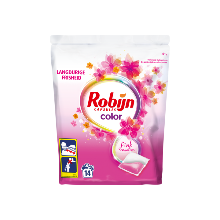 Robijn Wasmiddel Duo Capsules Pink Sensation 14 Wasbeurten