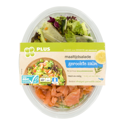 Huismerk Maaltijdsalade zalm ASC