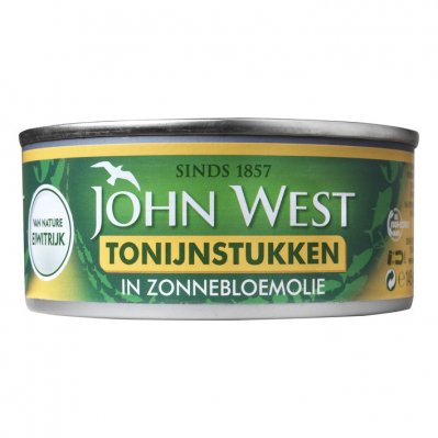 John West Tonijnstukken in zonnebloemolie