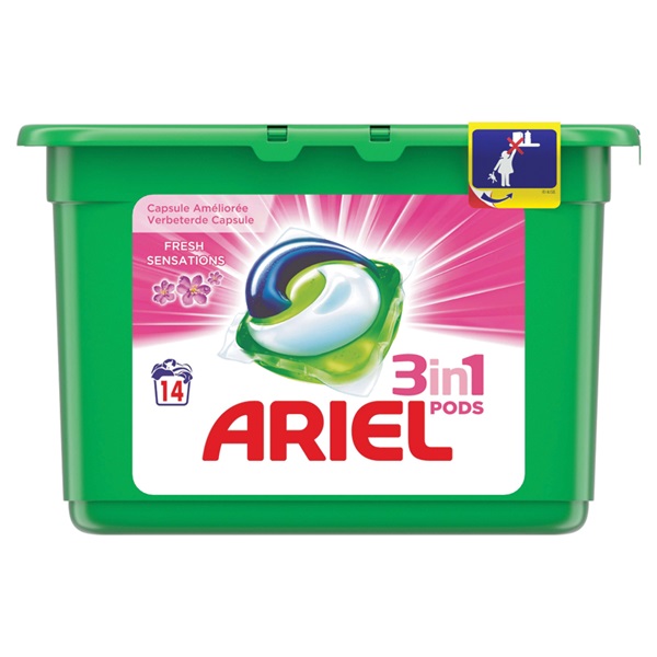 Ariel 3 in 1 pods wascapsules fresh sensations
