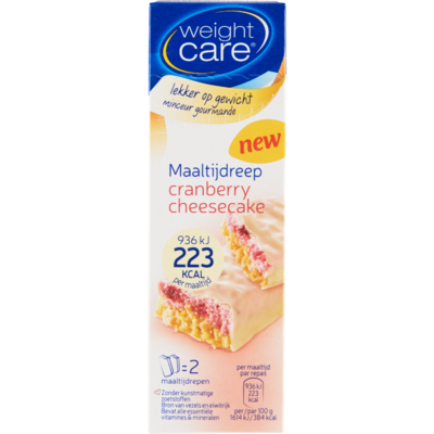 Weight Care Maaltijdreep cranberry cheesecake