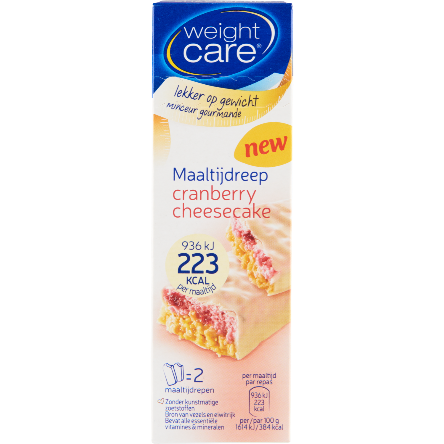 Weight Care Maaltijdreep cranberry cheesecake