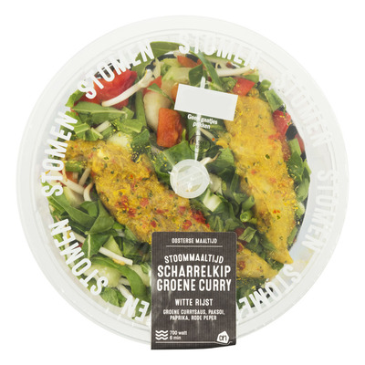 Huismerk Stoommaaltijd kip groene curry