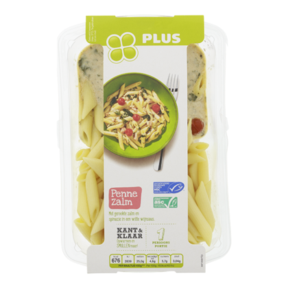 Huismerk Penne rigate met gerookte zalm