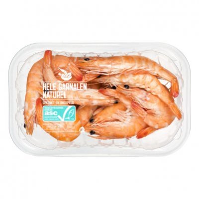 AH Gekookte garnalen met kop naturel