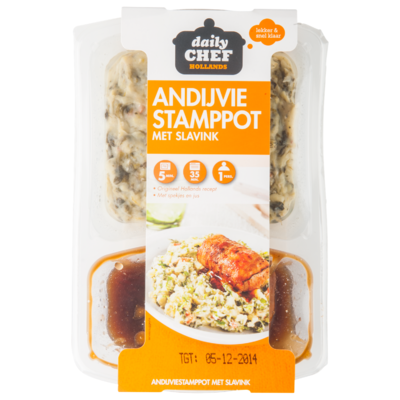 Huismerk Andijvie stamppot met slavink