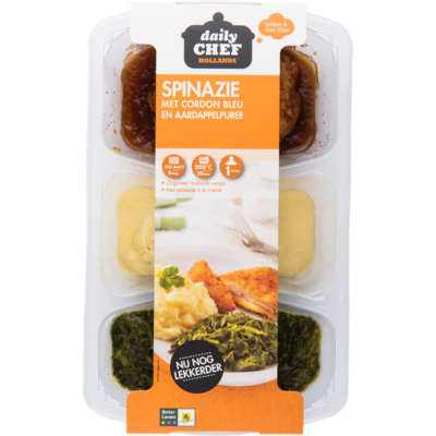 Huismerk Spinazie cordon blue puree