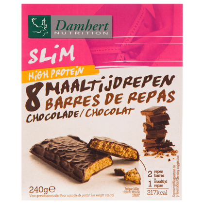 Damhert Slim maaltijdreep chocolade proteine
