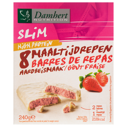 Damhert Slim maaltijdreep chocolade aardbei