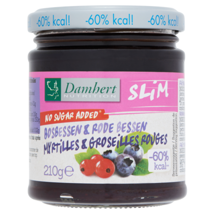 Damhert Tagatesse confituur bosbes-rodebes