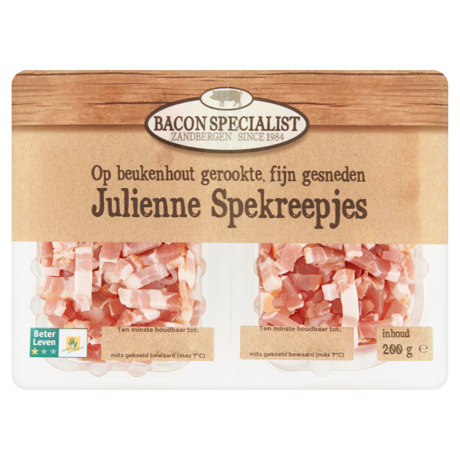 Bacon specialist Julienne spekreepjes