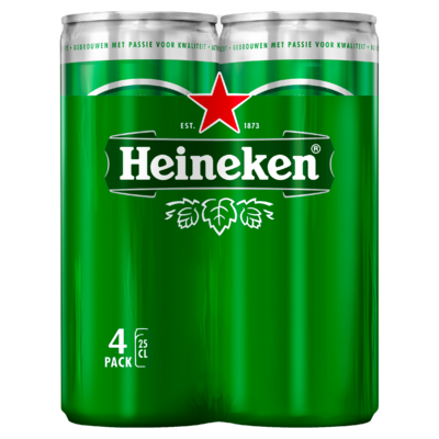 Heineken Premium Pilsener Blik 4 x 25 cl