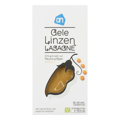 Huismerk Gele linzen lasagne