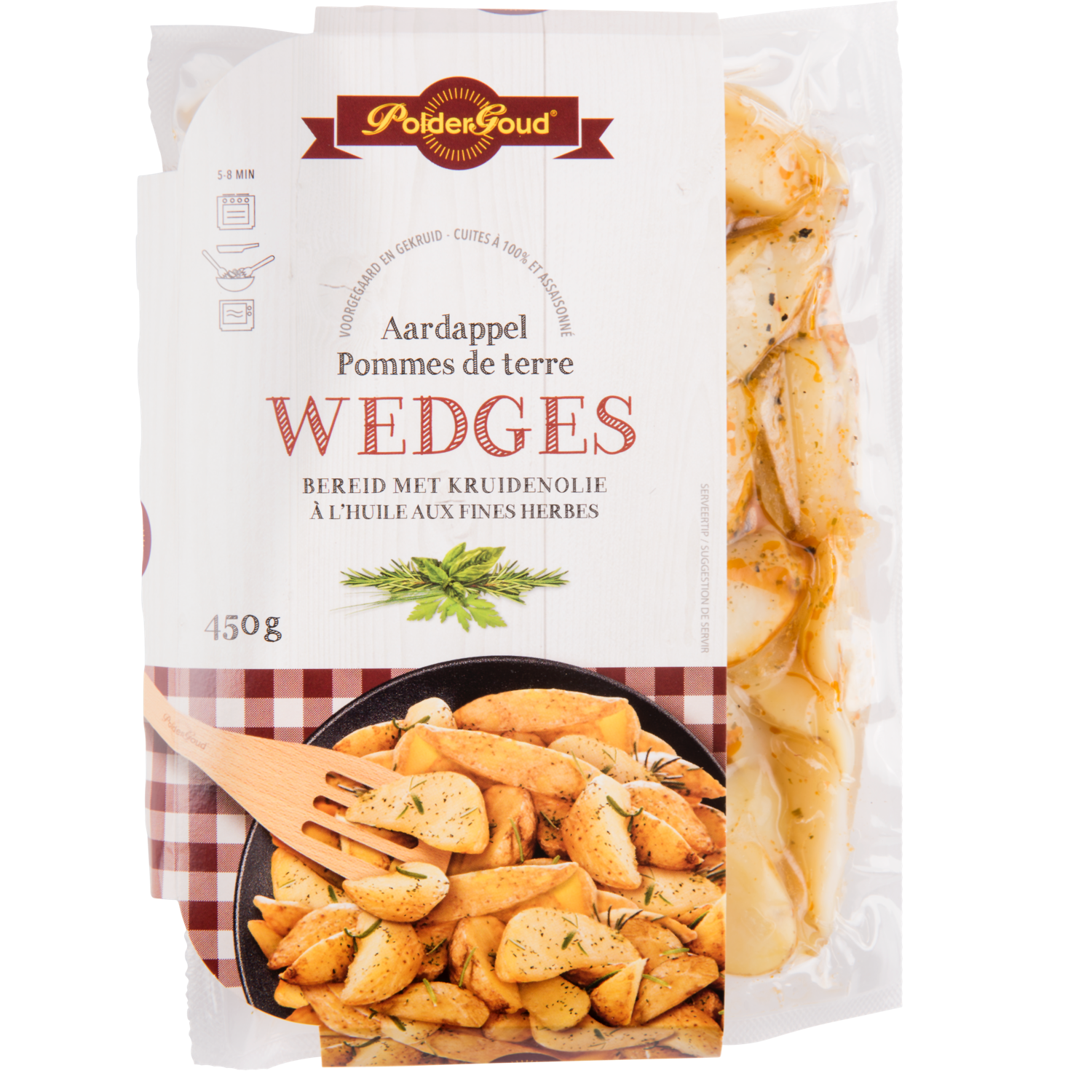 Poldergoud Aardappel wedges in kruidenolie