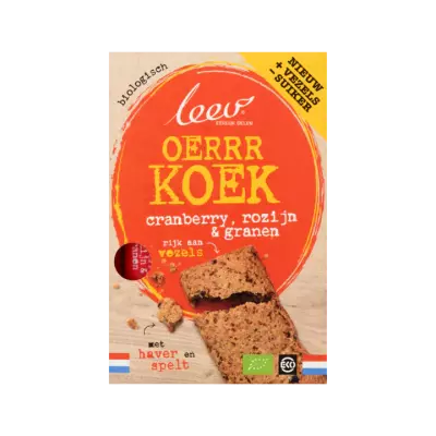Leev Biologisch Oerkoek Cranberry, Rozijn & Granen