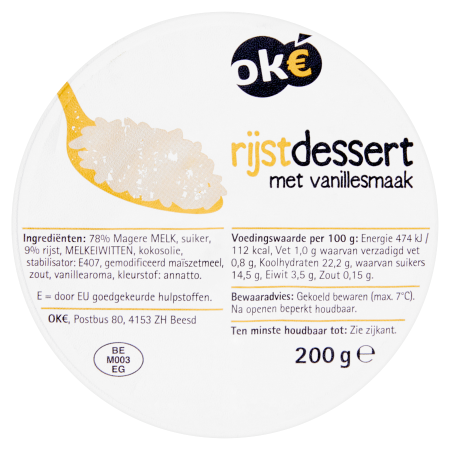 Zuivelmeester Rijstdessert vanille