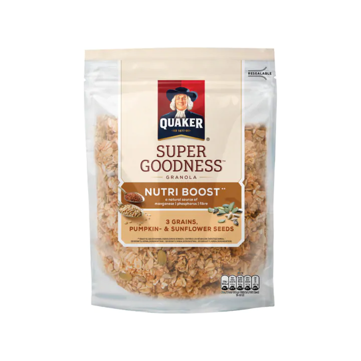 Quaker Granen Super Goodness Granola 3 Graines, Pumpkin- & Sunflower Seeds