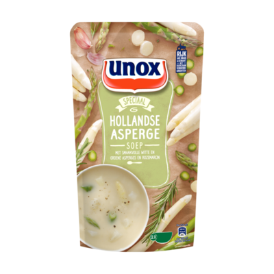 Unox Soep in Zak Aspergesoep