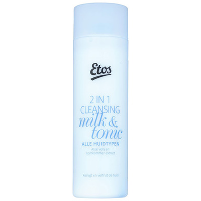 Huismerk 2 in 1 cleansing milk en tonic