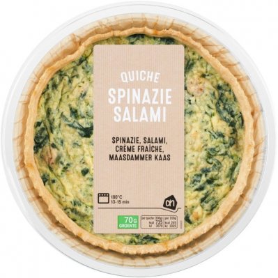 Huismerk Quiche spinazie salami