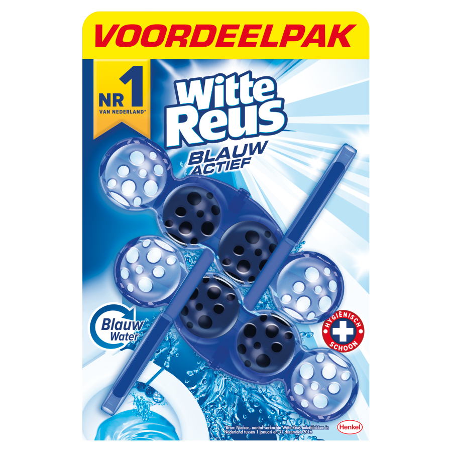 Witte Reus Toiletblok actief blauw 2 stuks