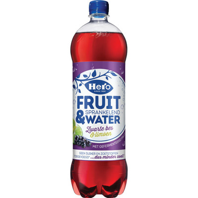 Hero Fruit & water zwarte bes limoen