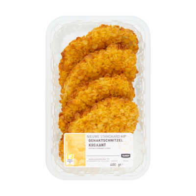 Huismerk Nieuwe Standaard Kip Gehaktschnitzel Krokant 4 Stuks