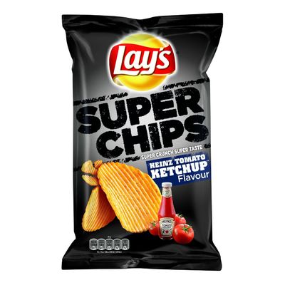 Lay's Superchips Aardappelchips Heinz Tomato Ketchup Flavour 215g