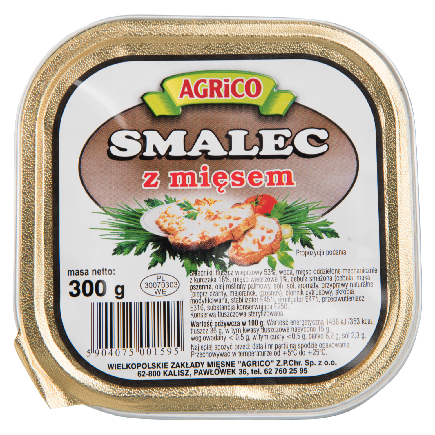 Agrico Reuzel met vlees en ui smalec z miesem
