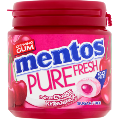 Mentos Gum pure fresh cherry 50 stuks